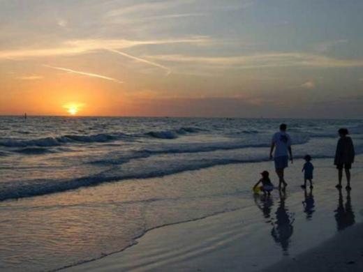 Siesta Beach at sunset